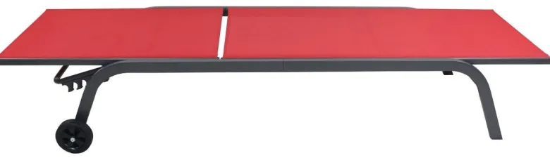 VCM Sonnenliege Sonlas rot Textilene B/H/L: ca. 58x32x192 cm