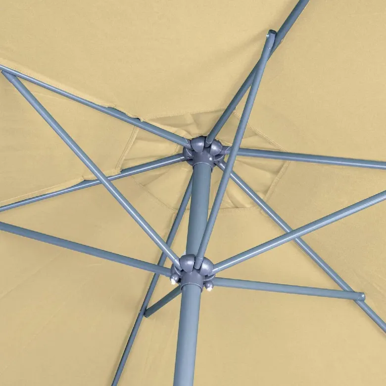VCM Sonnenschirm creme Polyester-Mischgewebe H/D: ca. 230x290 cm