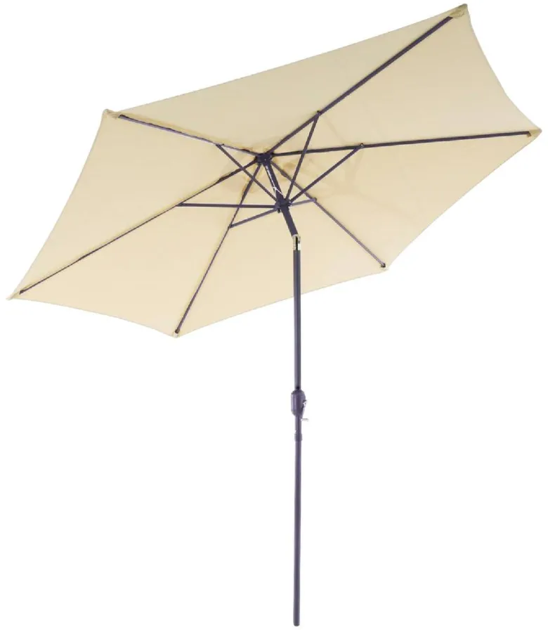 VCM Sonnenschirm creme Polyester-Mischgewebe H/D: ca. 230x290 cm