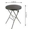 VCM Stehtisch schwarz Kunststoff H/D: ca. 110x80 cm