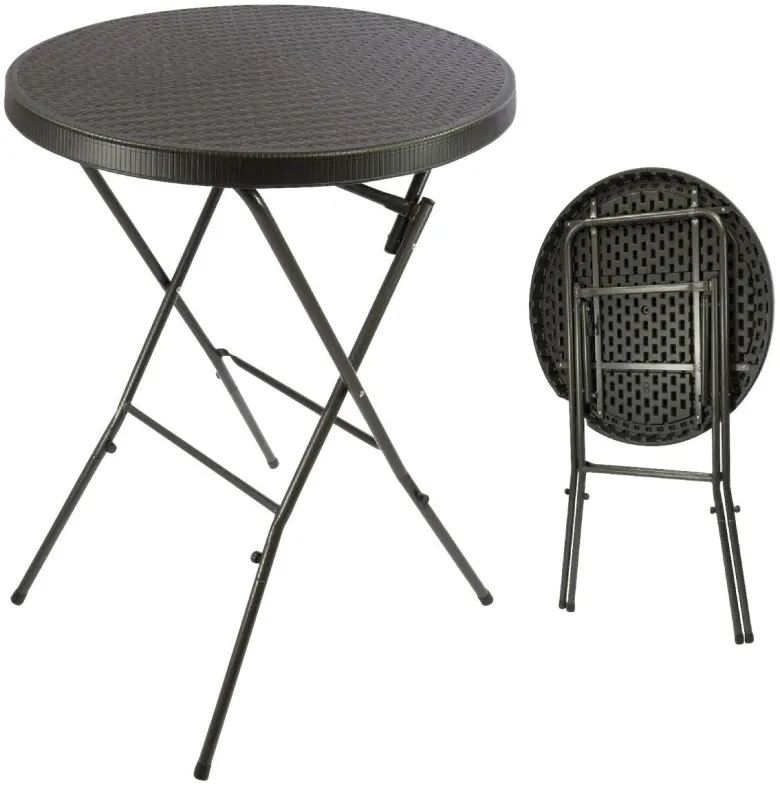 VCM Stehtisch schwarz Kunststoff H/D: ca. 110x80 cm