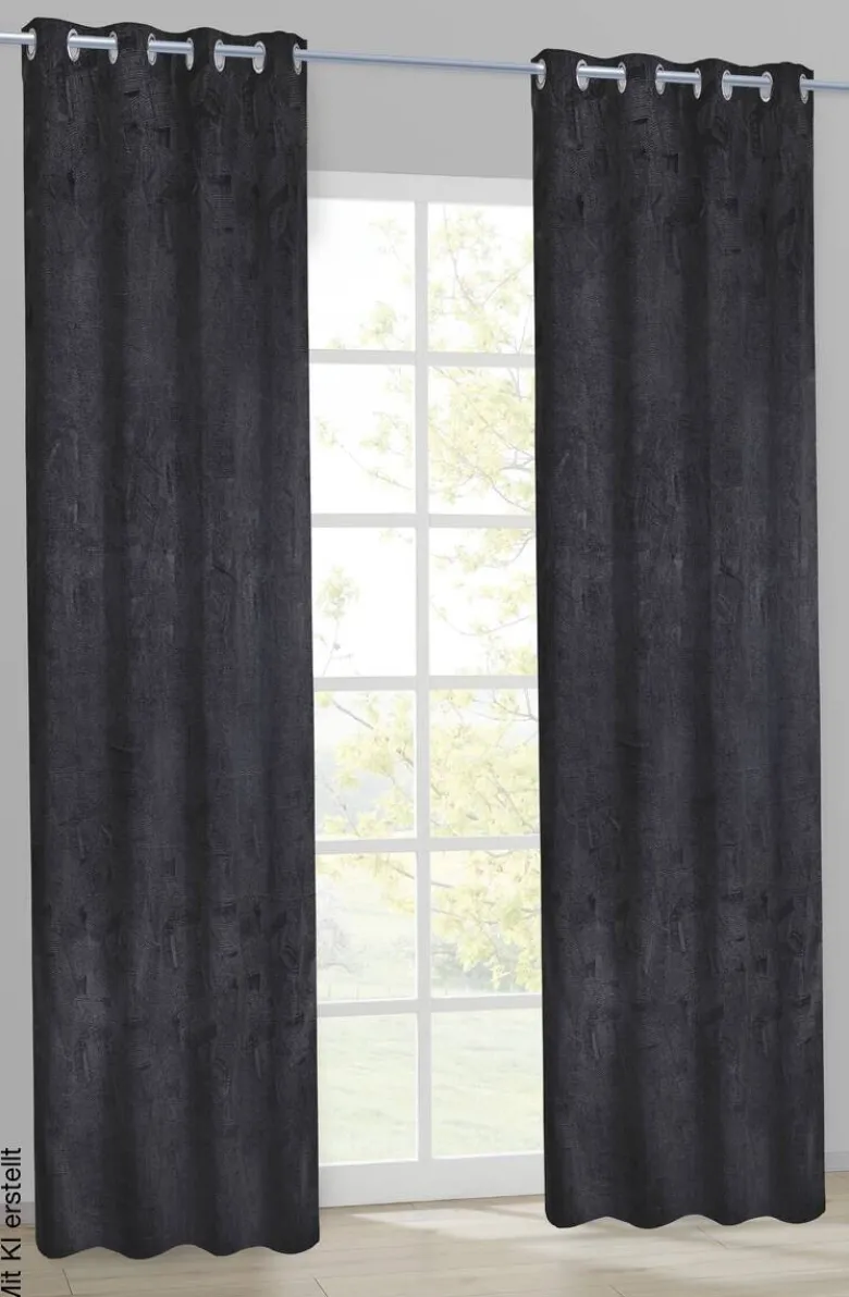 Verdunklungsvorhang Diamond anthrazit B/L: ca. 140x245 cm