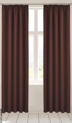 Verdunklungsvorhang Linus braun B/L: ca. 140x245 cm