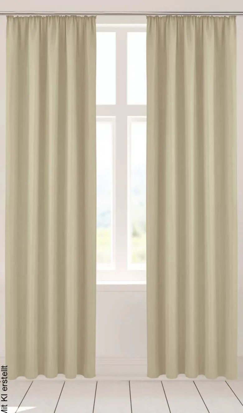 Verdunklungsvorhang Linus kitt B/L: ca. 140x245 cm