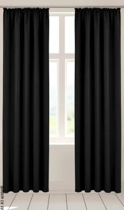 Verdunklungsvorhang Linus schwarz B/L: ca. 140x245 cm