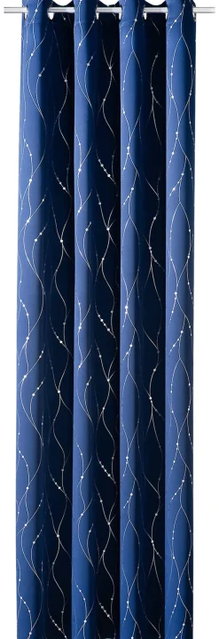 Verdunklungsvorhang Napoli blau B/L: ca. 135x245 cm