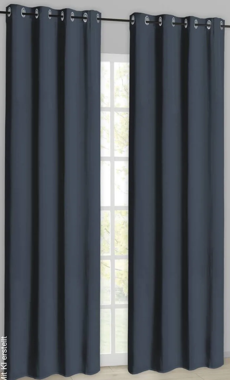 Verdunklungsvorhang New Darkness dunkelblau B/L: ca. 135x245 cm