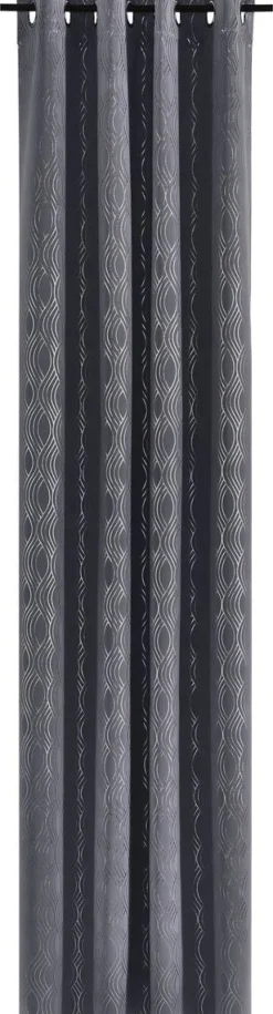 Verdunklungsvorhang Porto dunkelgrau B/L: ca. 135x245 cm