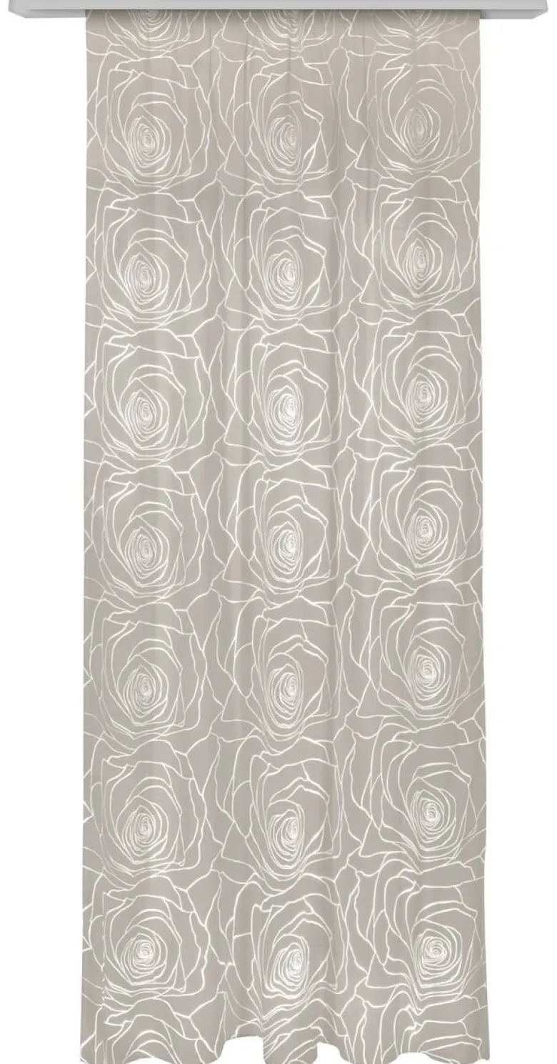 Verdunklungsvorhang Roses kitt B/L: ca. 140x245 cm
