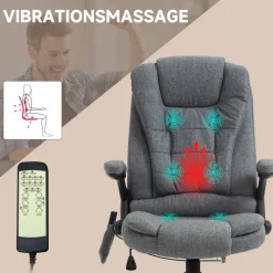 Vinsetto Massagestuhl dunkelgrau B/H/L: ca. 72x68x120 cm