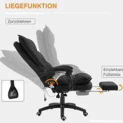 Vinsetto Massagestuhl MH02-0758 schwarz Schaumstoff Nylon