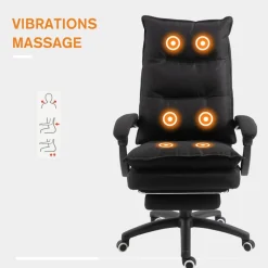 Vinsetto Massagestuhl MH02-0758 schwarz Schaumstoff Nylon
