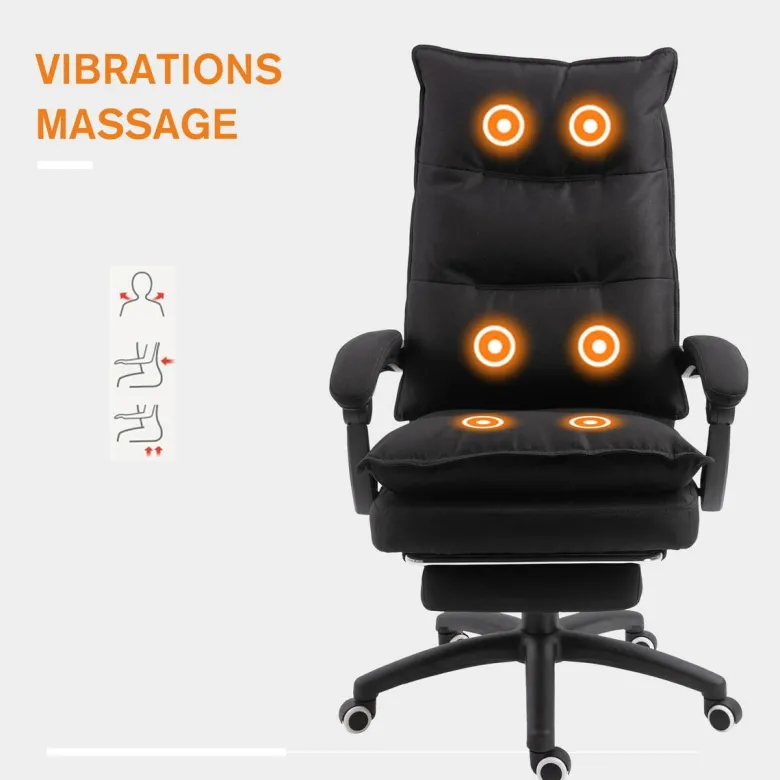 Vinsetto Massagestuhl MH02-0758 schwarz Schaumstoff Nylon