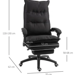 Vinsetto Massagestuhl MH02-0758 schwarz Schaumstoff Nylon