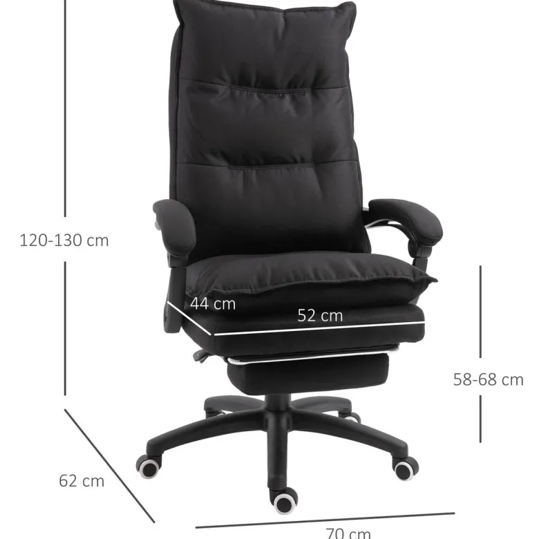 Vinsetto Massagestuhl MH02-0758 schwarz Schaumstoff Nylon