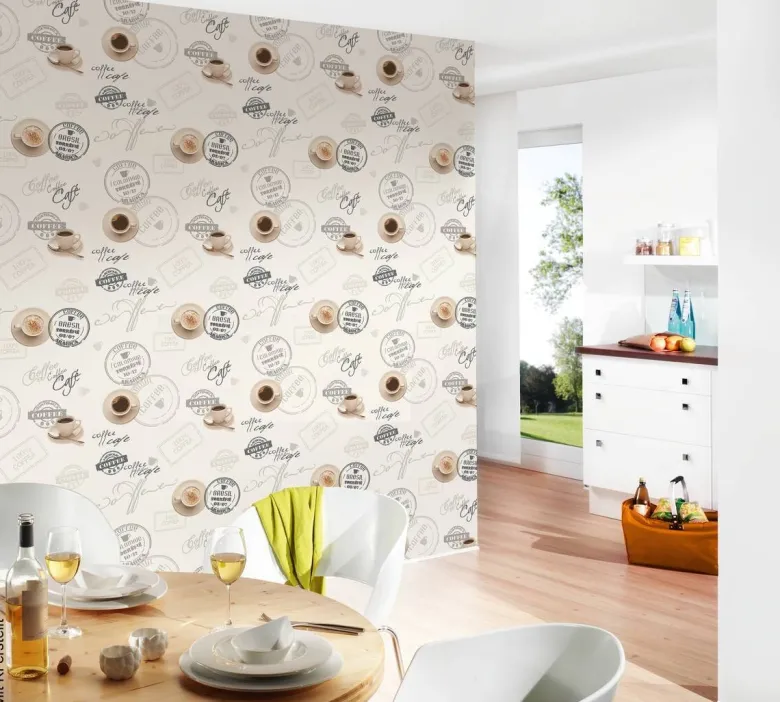 Vinyltapete Coffee beige B/L: ca. 53x1005 cm