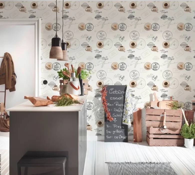 Vinyltapete Coffee beige B/L: ca. 53x1005 cm