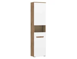 Vitrine Alana Eiche Evoke Coast Nachbildung weiß Hochglanz B/H/T: ca. 47x195x33 cm