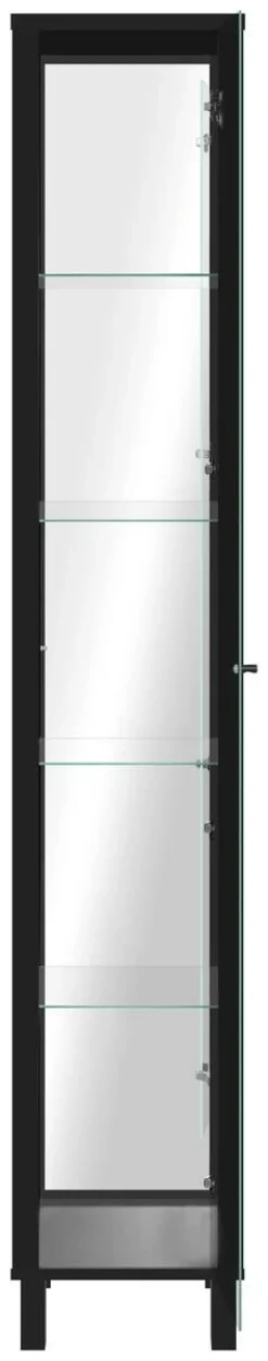 Vitrine Albi schwarz B/H/T: ca. 33x189x33 cm