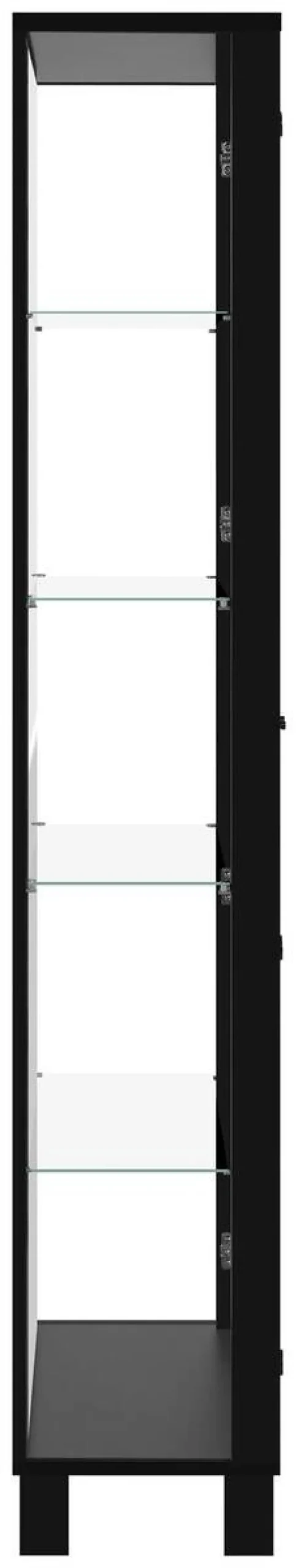Vitrine Albi schwarz B/H/T: ca. 62x189x33 cm