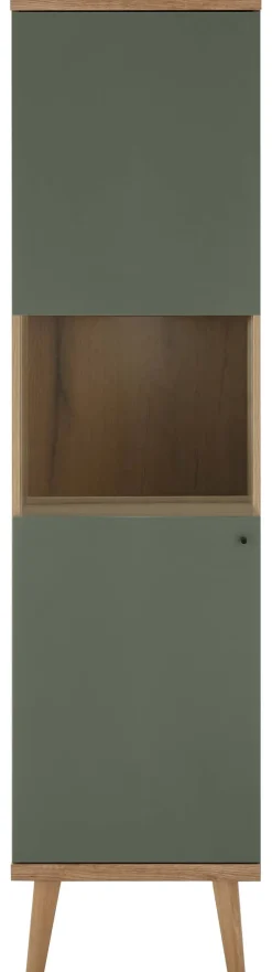 Vitrine Alva Eiche Evoke Coast Nachbildung salbei B/H/T: ca. 50x197x40 cm
