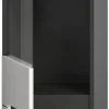 Vitrine Canu basaltgrau weiß B/H/T: ca. 36x125x33 cm