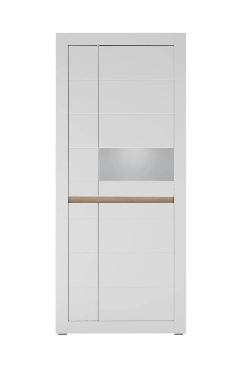 Vitrine Chester weiß matt B/H/T: ca. 85x198x35 cm
