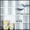 Vitrine Decem weiß schwarz MDF B/H/T: ca. 70x70x13 cm