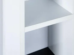 Vitrine Decem weiß schwarz MDF B/H/T: ca. 70x70x13 cm