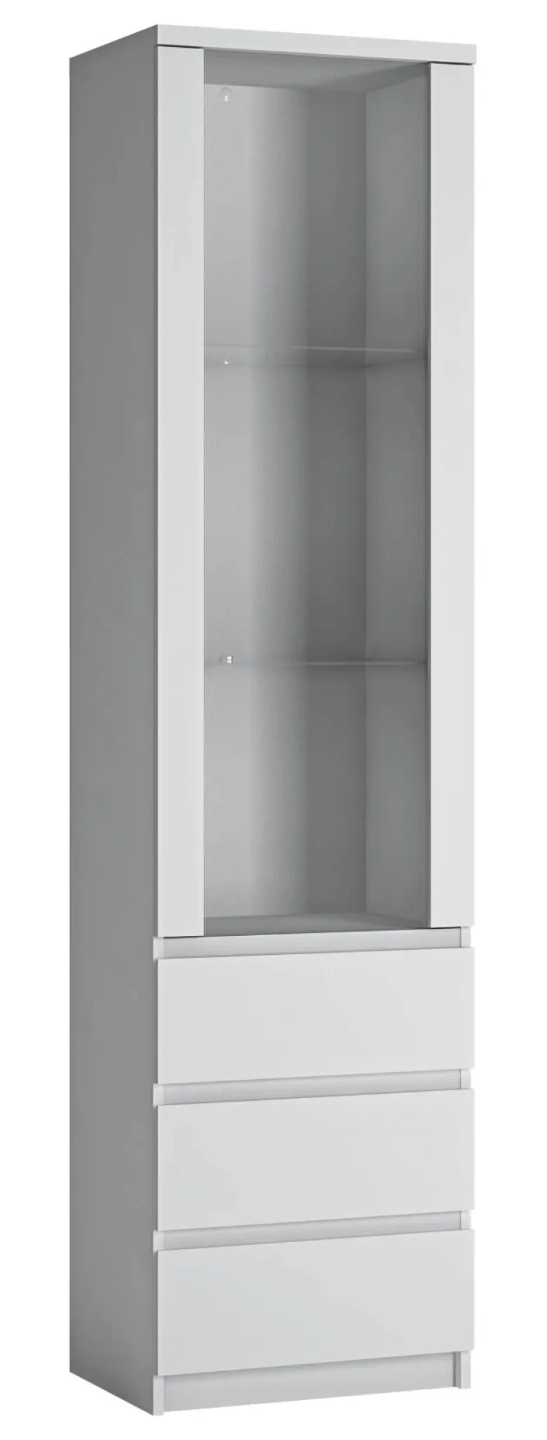 Vitrine Fribo Alpinweiß Spanplatte B/H/T: ca. 50x200x40 cm