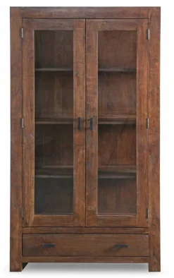 Vitrine Genua Akazie dunkel B/H/T: ca. 100x175x40 cm