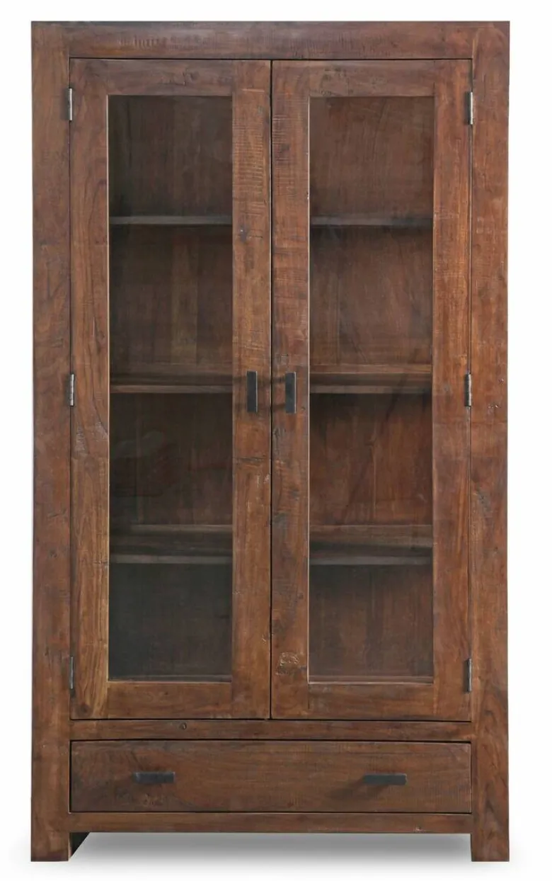 Vitrine Genua Akazie dunkel B/H/T: ca. 100x175x40 cm