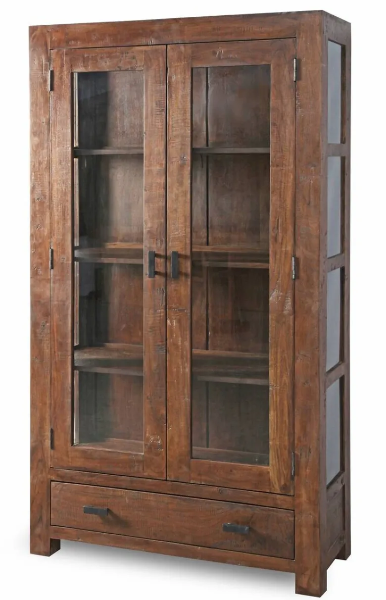 Vitrine Genua Akazie dunkel B/H/T: ca. 100x175x40 cm