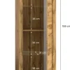 Vitrine Jam Eiche Wotan Nachbildung B/H/T: ca. 60x159x35 cm