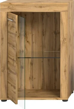 Vitrine Jam Eiche Wotan Nachbildung B/H/T: ca. 60x86x35 cm