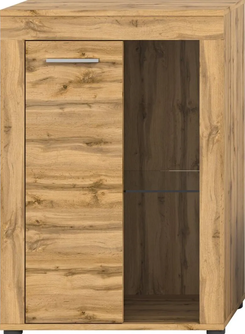 Vitrine Jam Eiche Wotan Nachbildung B/H/T: ca. 60x86x35 cm