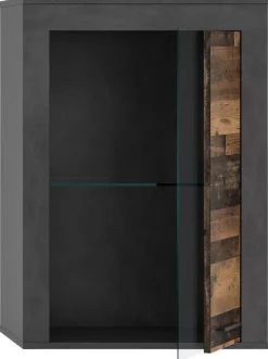 Vitrine Jam Matera Nachbildung Old Wood Nachbildung B/H/T: ca. 86x60x35 cm