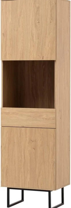 Vitrine Kalmar Oak Stone Nachbildung B/H/T: ca. 58x200x40 cm