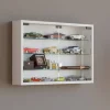 Vitrine Mandosa M weiß Holzwerkstoff Glas B/H/T: ca. 60x40x10 cm