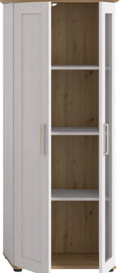 Vitrinenschrank VERONA Lärche Nachbildung Eiche Nachbildung B/H/T: ca. 64x161x37 cm