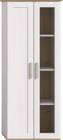 Vitrinenschrank VERONA Lärche Nachbildung Eiche Nachbildung B/H/T: ca. 64x161x37 cm