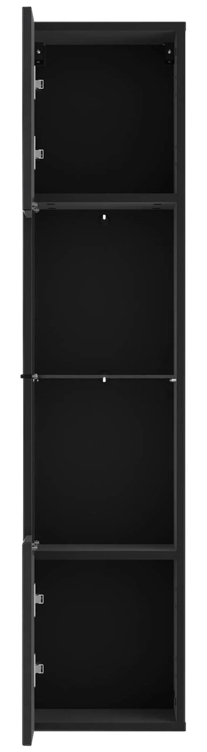 Vitrine Otis schwarz Hochglanz B/H/T: ca. 30x130x35 cm