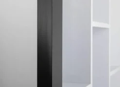 Vitrine Septem schwarz weiß B/H/T: ca. 66,5x66,5x13,7 cm