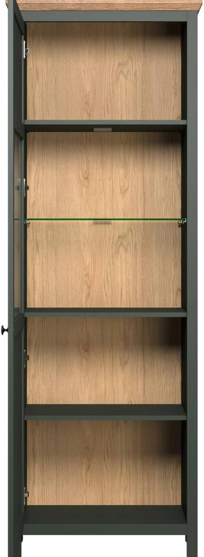 Vitrine Stanton tannengrün Eiche Evoke Coast Nachbildung B/H/T: ca. 69x198x39 cm