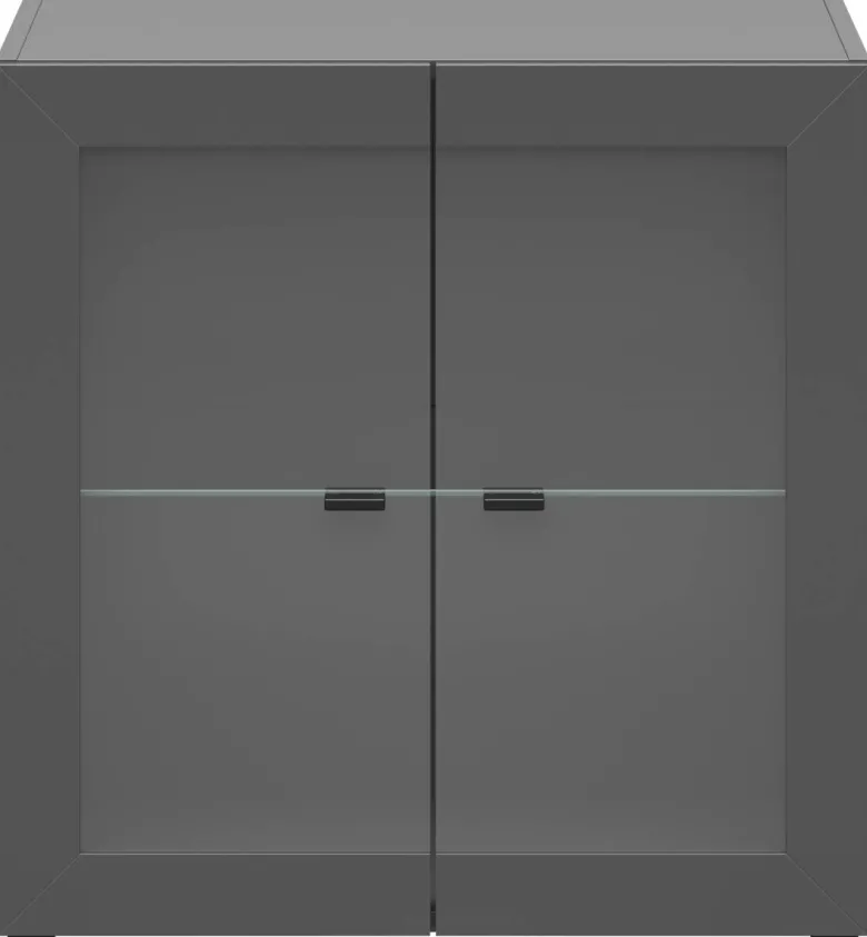 Vitrine System 64 anthrazit matt B/H/T: ca. 64x64x35 cm