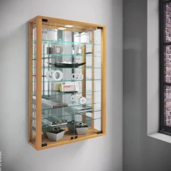 Vitrine Vitrosa buche Holzwerkstoff Glas B/H/T: ca. 59x91x18 cm