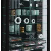 Vitrine Vitrosa Mini schwarz Holzwerkstoff Glas B/H/T: ca. 59x90x18 cm