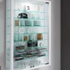 Vitrine Vitrosa Mini weiß Holzwerkstoff Glas B/H/T: ca. 59x90x18 cm