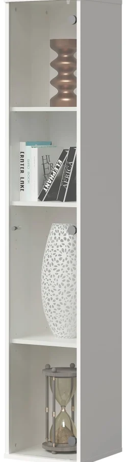 Vitrine weiß B/H/T: ca. 32x171x33 cm