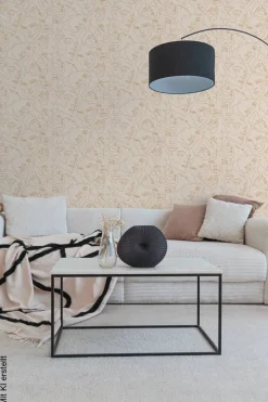 Vliestapete Abstrakt gold weiß B/L: ca. 53x1005 cm